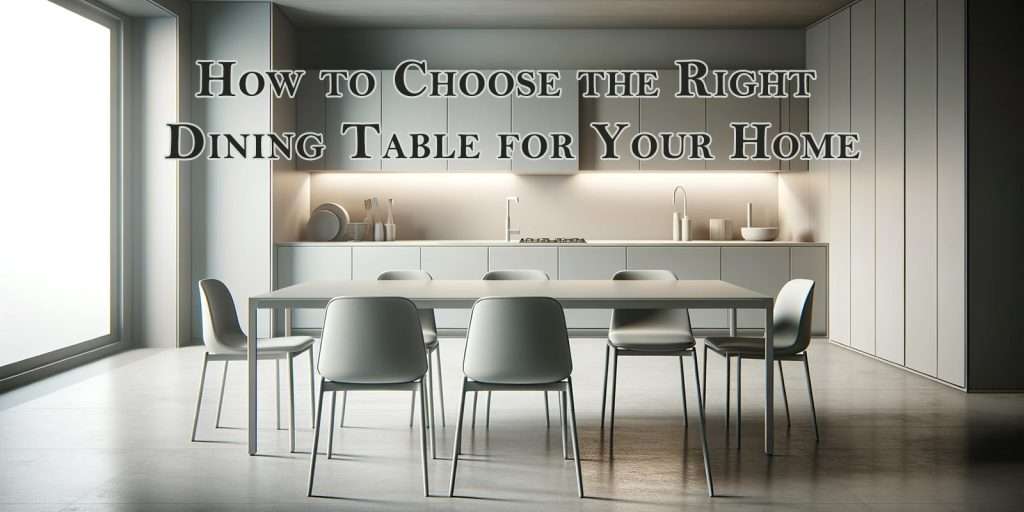 How to Choose the Right Dining Table for Your Home